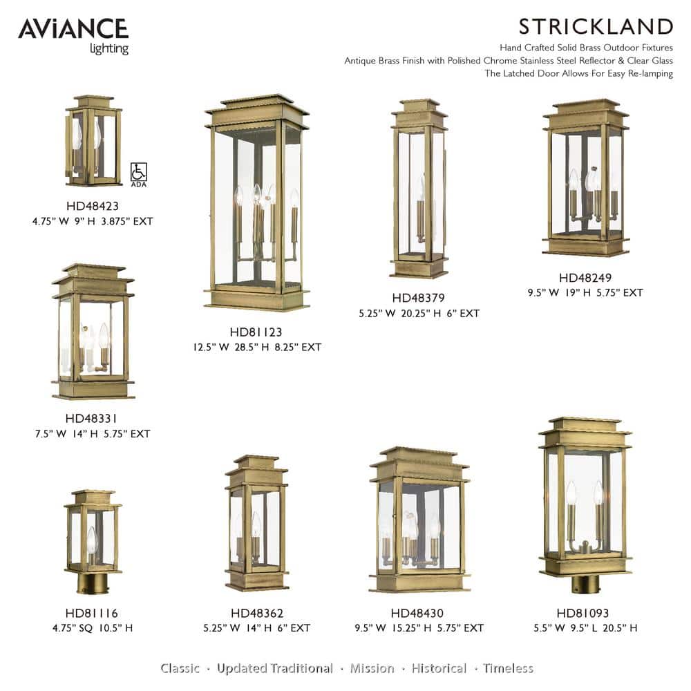 Princeton Antique Brass 2-Light Outdoor Wall Sconce with Clear Glass