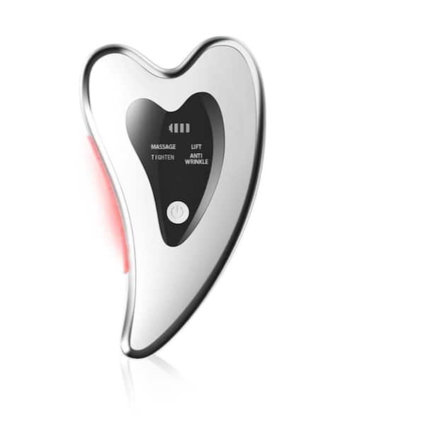 Anqtovp 4-in-1 Electric Gua Sha Facial and Face Sculpting Tool/Lift Device Heated, Vibration, Light Massager for Anti-Aging