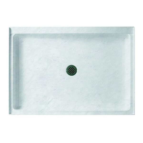 Swan 48 in. L x 32 in. W Alcove Shower Pan Base with Center Drain in Tundra