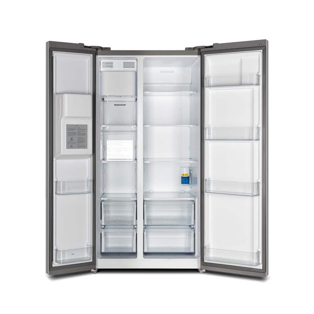 36-Inch Stainless Steel Side-by-Side Refrigerator with Ice Maker