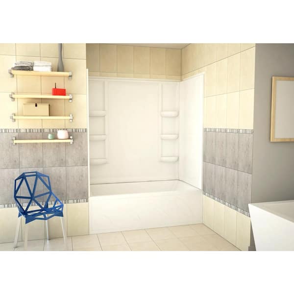 ANZZI Lex-Class 60 in. x 36 in. x 60 in. 3-piece DIY Friendly Alcove Shower Surround in White