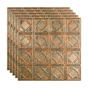 Traditional #4 2 ft. x 2 ft. Copper Fantasy Lay-In Vinyl Ceiling Tile (20 sq. ft.)