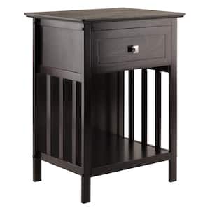 Marcel 18.9 in. W Coffee Nightstand Accent Table