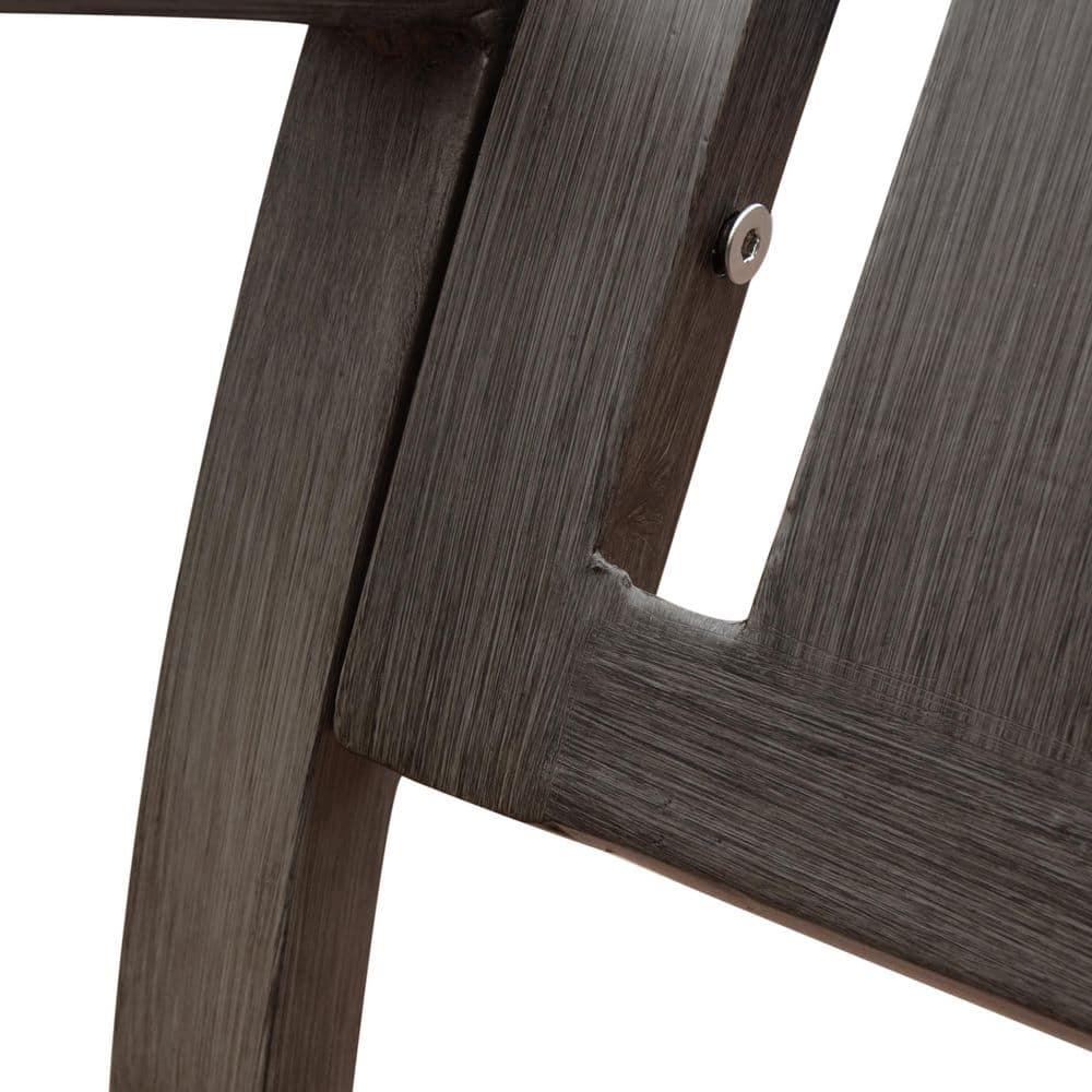 Gray Aluminum Outdoor Dining Armchair with Silver Cushions