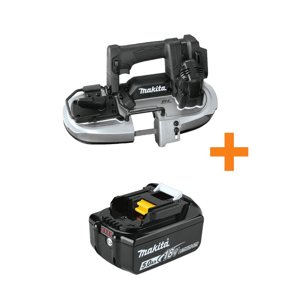 18V LXT Sub-Compact Lithium-Ion Brushless Cordless Band Saw, Tool Only with bonus 18V LXT Lithium-Ion 5.0Ah Battery -  Makita, XBP05ZB-BL1850B