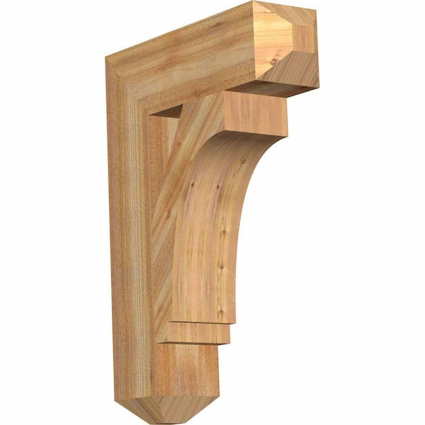Ekena Millwork 6 in. x 30 in. x 22 in. Western Red Cedar Imperial Craftsman Rough Sawn Bracket