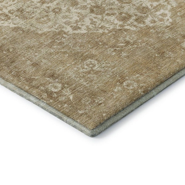 Mayfield Premium Machine Washable Abstract AMF1657 Ivory 3 ft. x 4 ft. Area Rug