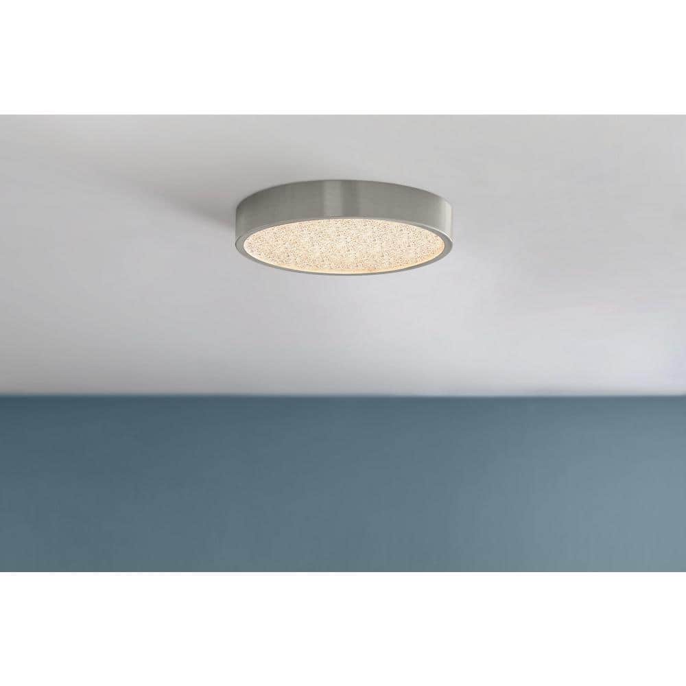 Kempster 12 in. 1-Light Brushed Nickel Integrated LED Flush Mount price history on PriceWatchPro
