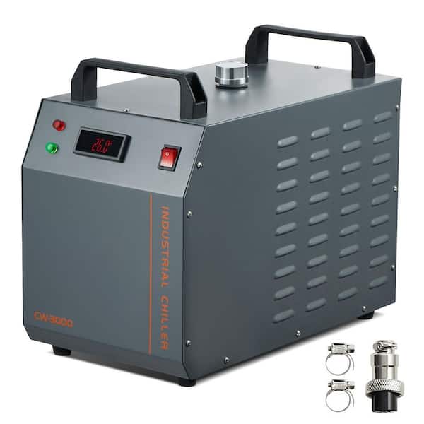 Industrial Water Chiller, CW-3000,80W Air-Cooled Industrial Water Cooler Cooling System with 12 l Water Tank Capacity