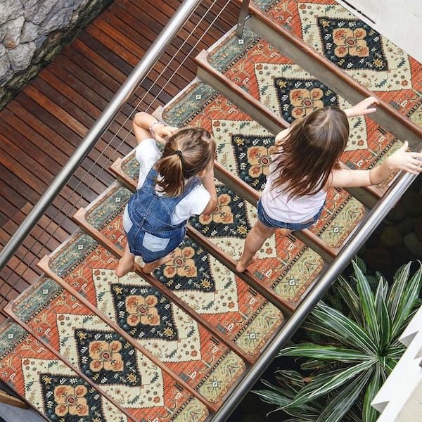 Oriental 8 in. x 30 in. Neoprene Stair Tread Cover (Set of 15)