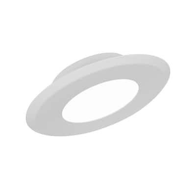 DLF SureFit(v4) 5 in. 10-Watt Round White Selectable Integrated LED Canless Recessed Light Trim