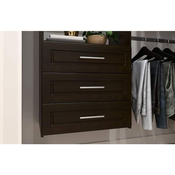 Closet Evolution 8 in. H x 24 in. W Wood Drawer Kit Modern Raised