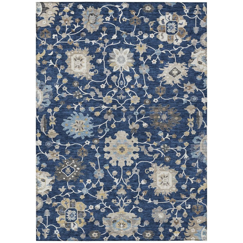 Chantille Machine Washable Indoor/Outdoor Abstract ACN2930 Navy 8 ft. x 10 ft. Area Rug price history on PriceWatchPro