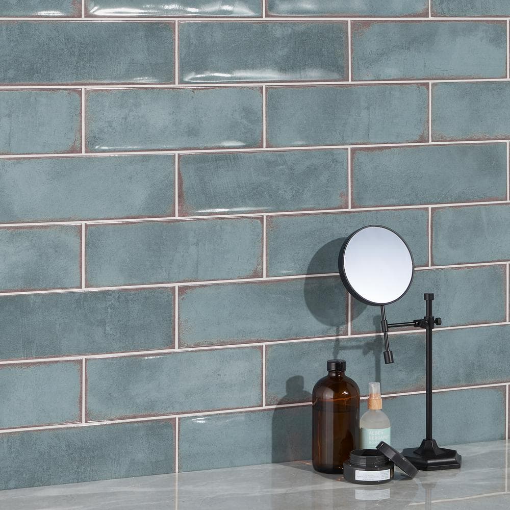 Coronado 4" x 12" Polished Blue Ceramic Subway Tile