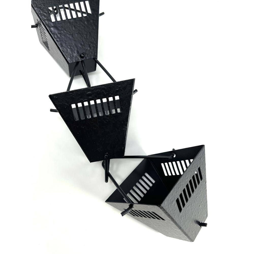 Unitt 8.5 ft. Black Joy Rain Chain Textured 3122BBLK The Home Depot