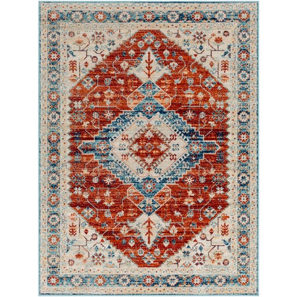 Livabliss Redondo Beach Taupe Traditional 7 ft. x 9 ft. Indoor/Outdoor Area Rug