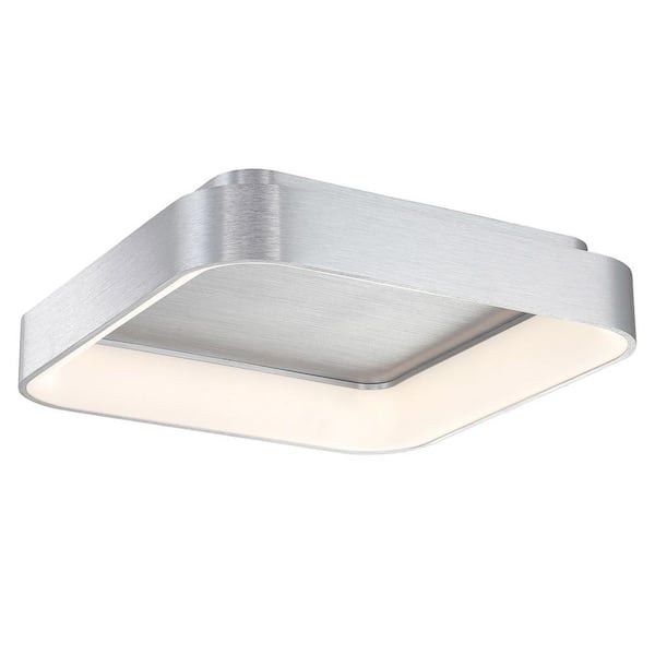 WAC Lighting Tetris 24 in. 1-Light 3000K Brushed Aluminum LED Flush Mount