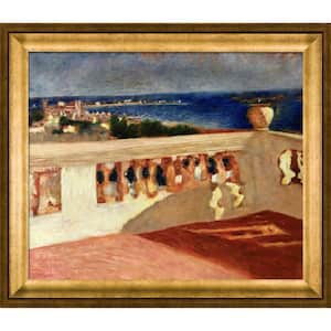 Bay of Cannes, Seen from Terrace by Edouard Vuillard Athenian Gold Framed Nature Oil Painting Art Print 25 in. x 29 in.
