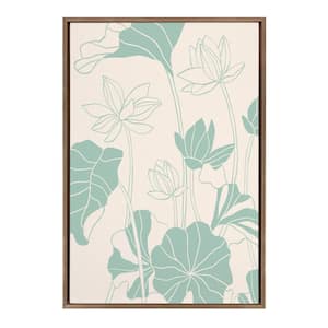 Sylvie "Lotus Garden" by Kasey Free Framed Canvas Wall Art 33 in. x 23 in.