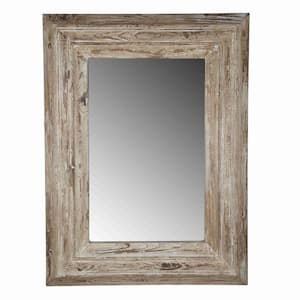 Anky 29.7 in. W x 39.4 in. H Wood Framed Brown Wall Mounted Decorative Mirror