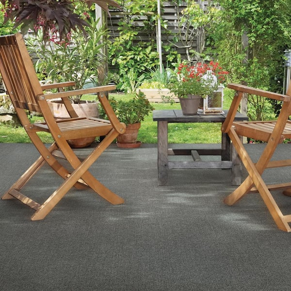 Elevations - Sky Gray - 12 ft. 15 oz. SD Polyester Texture Full Roll Carpet sq. ft/Roll