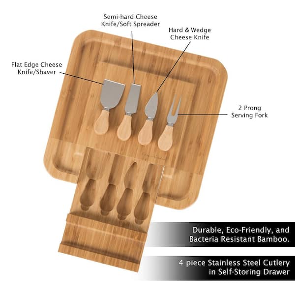 starter bamboo cheeseboard 11in x 8in, Five Below