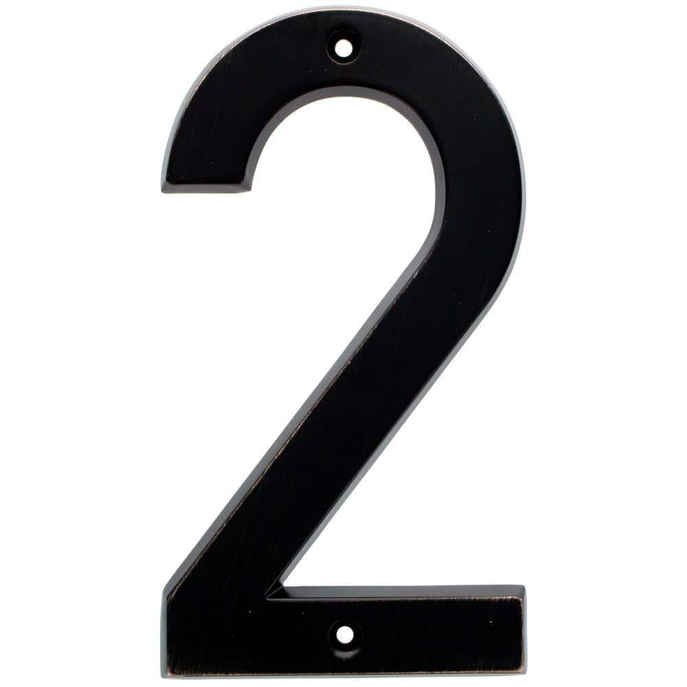 Distinctions 6 in. Old World Bronze Style Black Number 2 844632 The