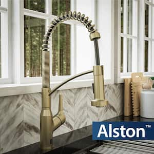 Alston Single Handle Touchless Pull-Down Sprayer Kitchen Faucet in Brushed Gold