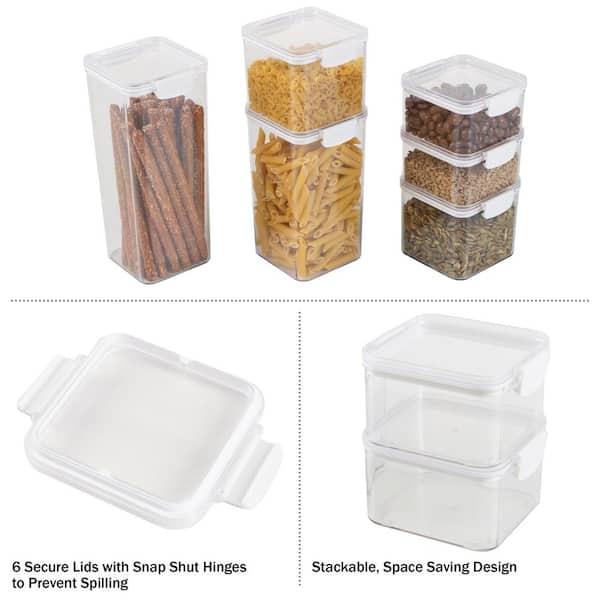 Small Containers with Lids, Set of 6-2.7 oz Food Storage