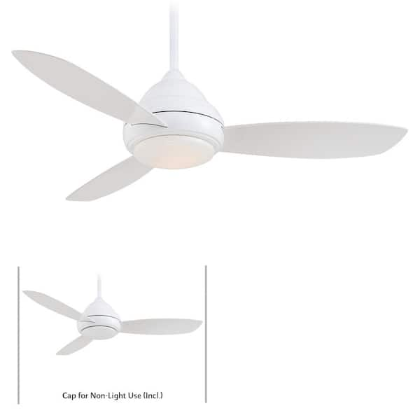 Concept I 52 in. Integrated LED Indoor White Ceiling Fan with Light with Remote Control