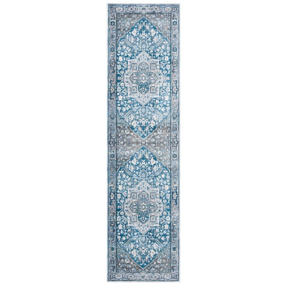 Details about   Hallway Runner Carpet Rug Blue 68cm x 230cm Viscose Chiraz 8438-9 Persian New