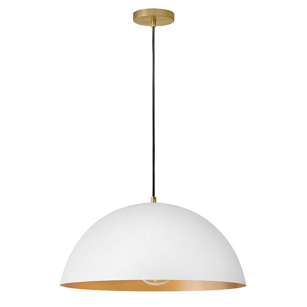 Lou 1-Light Matte White Pendant Light price history on PriceWatchPro