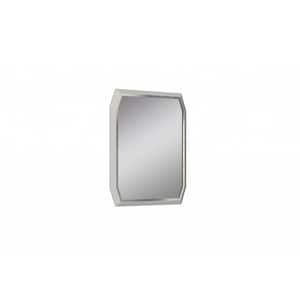 Danielle 49 in. x 37 in. Classic Irregular Framed Silver Vanity Mirror