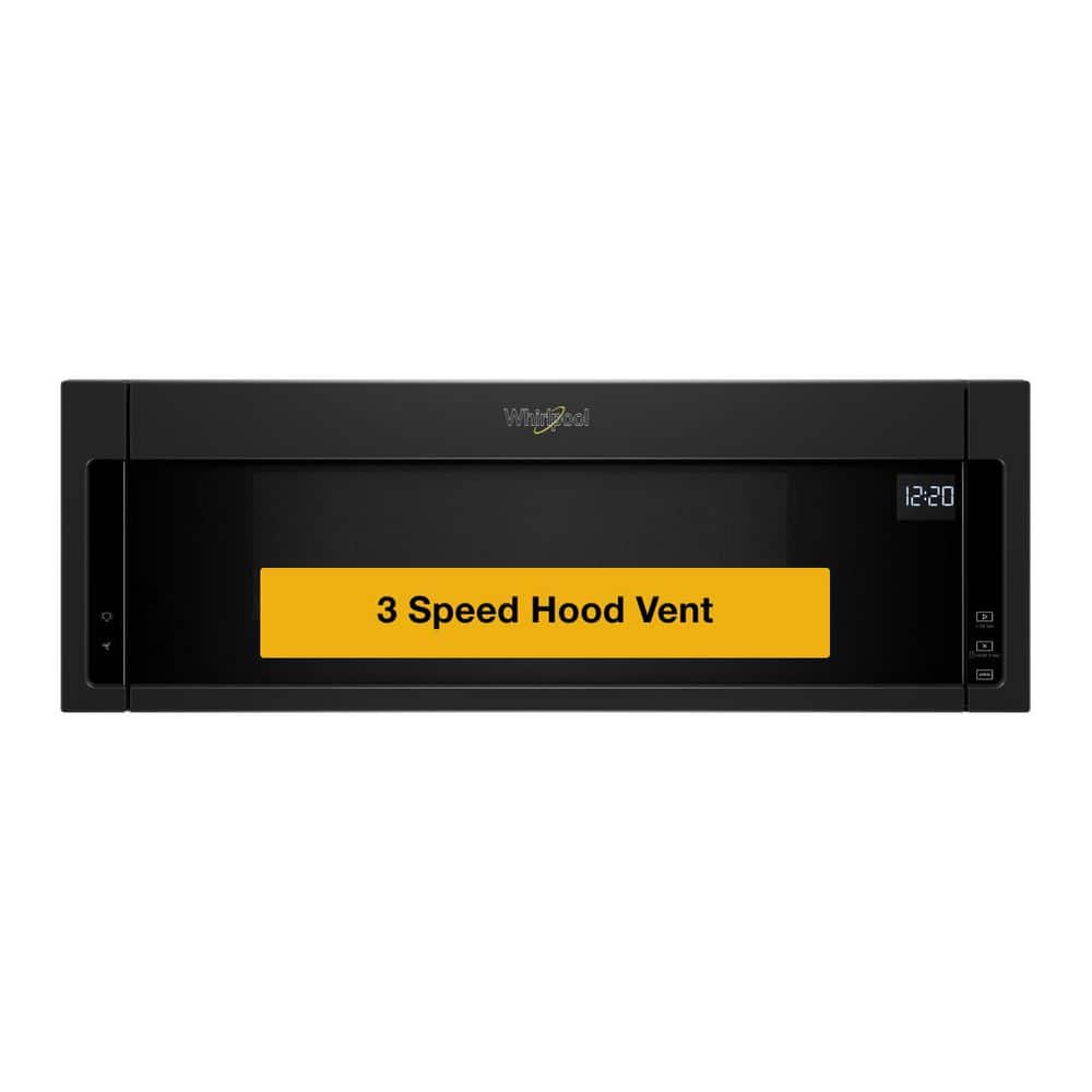 1.1 cu. ft. Over the Range Low Profile Microwave Hood Combination in Black