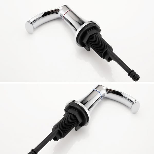 8 in. Widespread Double Handle Bathroom Faucet with Pull Out Sprayer in Chrome