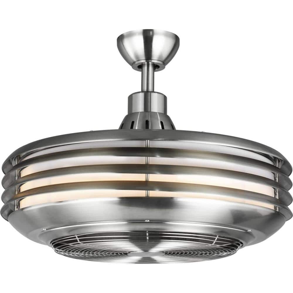 Sanford 23W LED Brushed Nickel Low Profile Ceiling Fan with Remote