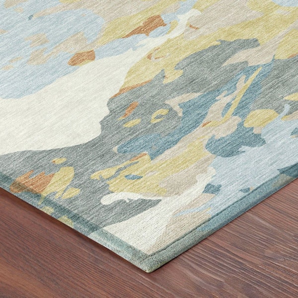 Chantille Machine Washable Indoor/Outdoor Abstract ACN2497 Ivory 9 ft. x 12 ft. Area Rug