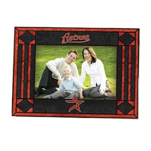 MLB -4 in X 6 in. Gloss Multi Color Horizontal Art Glass Picture Frame - Astros