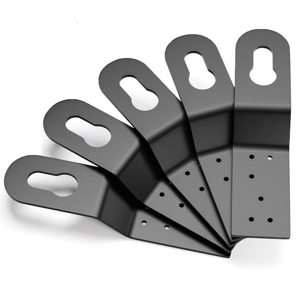 5-Pieces Permanent Roof Safety Anchor Metal Roofing Harness Anchor for Fall Protection Connects to Wood Surfaces Black