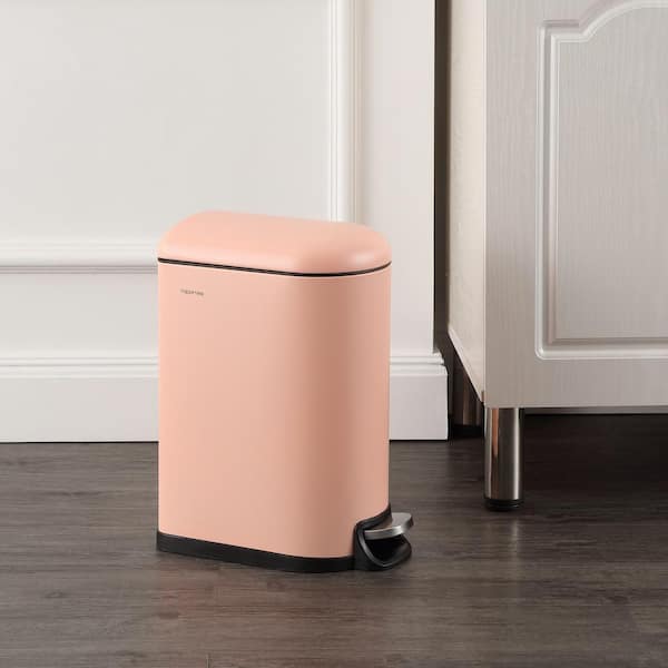Roland Mini 2.6 Gal. Flamingo Pink Step-Open Trash Can