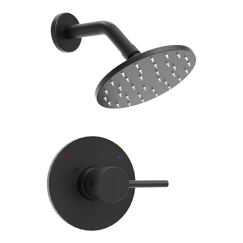 Delta 14 Series Matte Black Shower Trim Kit with 6 in. Head, 9 in. Arm and Single Handle price history on PriceWatchPro