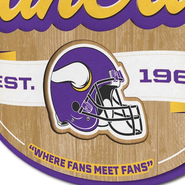 YouTheFan 2507408 12 x 12 in. NFL Minnesota Vikings 3D Logo Series Wall Art