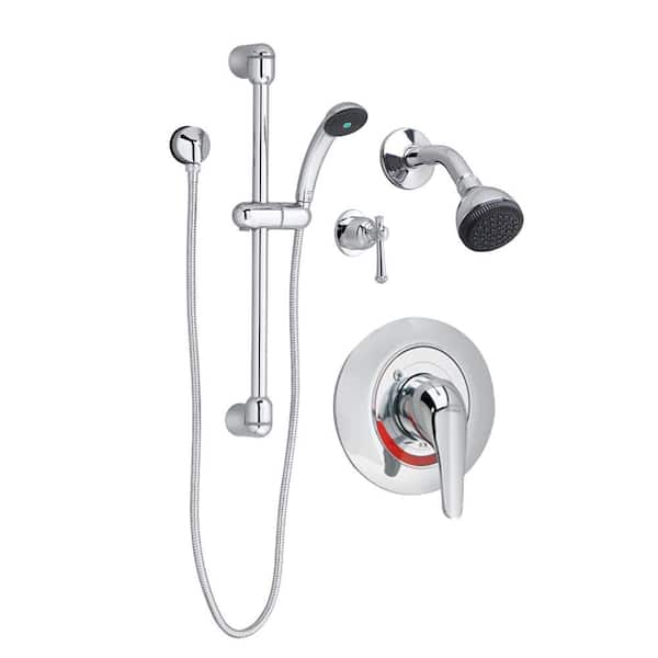 American Standard Commercial 36 in. Shower System with Hand Shower, Showerhead and 2-Way Diverter in Polished Chrome (Valve Included)