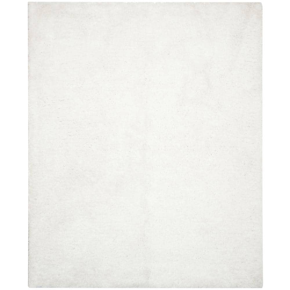 Ivory Handmade Tufted 8' x 10' Shag Rug