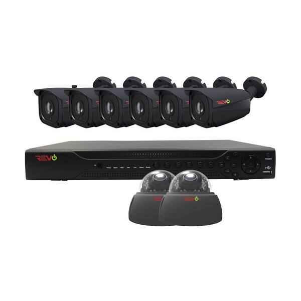 Revo Aero HD 16-Channel 5MP 2TB Surveillance System with 8 Wired Cameras