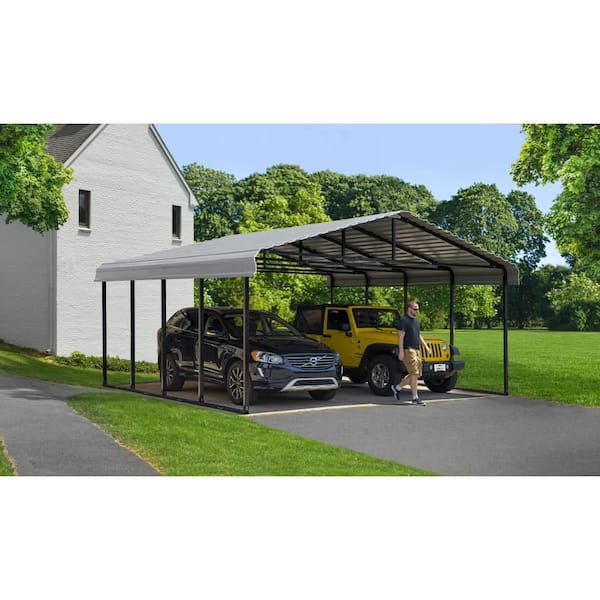 20 ft. x 20 ft. x 9 ft. Eggshell Carport