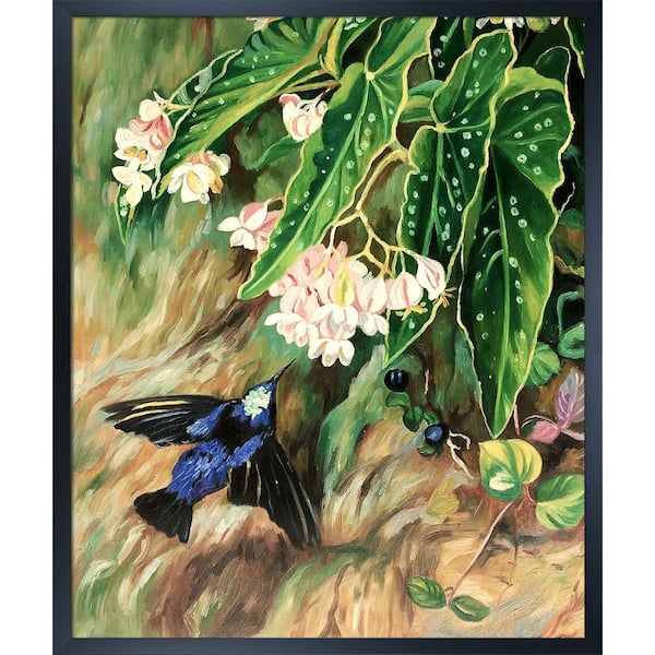 LA PASTICHE 21.5 in. x 25.5 in. Brazilian Flowers by Marianne North Studio Black Wood Framed Nature Oil Painting Art Print