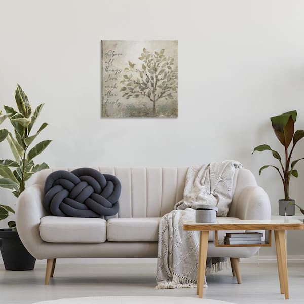 Rustic Love Each Other Deeply by John Spaeth Unframed Religious Graphic Art Print 24 in. x 24 in.