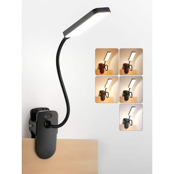 BeamBox 13.8 in. Black Clip on Light with 9-Brightness,5-Colors