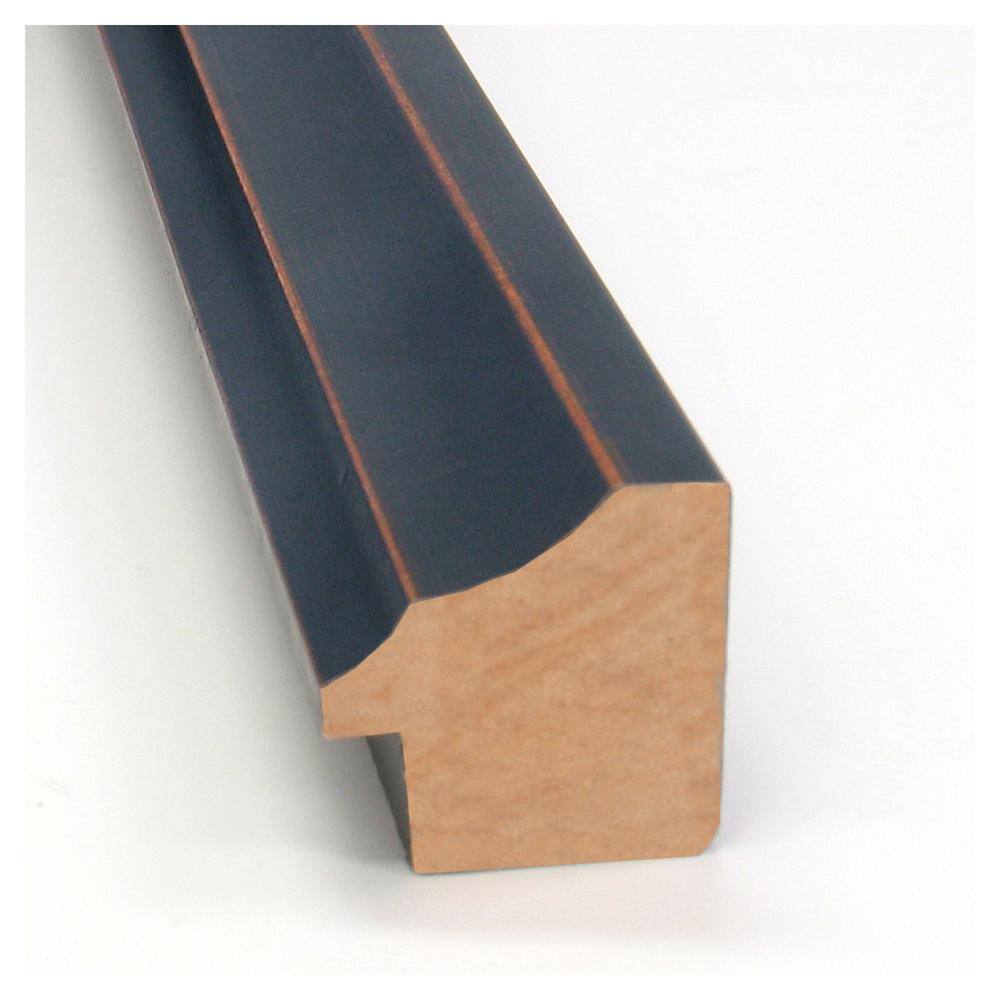 Dark Bronze Scoop Wood Picture Frame with Gold Veining Highlights